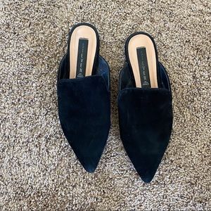 Steve Madden Black Suede Velma Mules